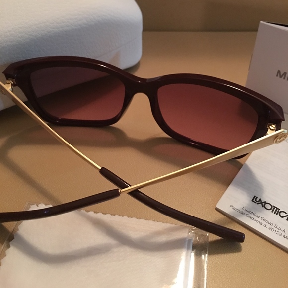 NIB MICHAEL KORS BURGUNDY & GOLD SUNGLASSES - SEXY - Picture 5 of 8